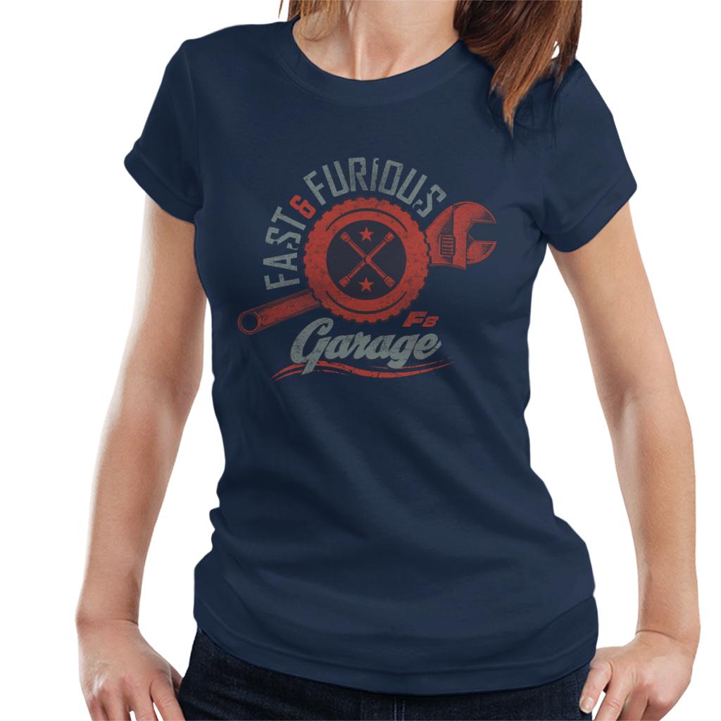 Fast and Furious 8 Garage Logo Women's T-Shirt-ALL + EVERY