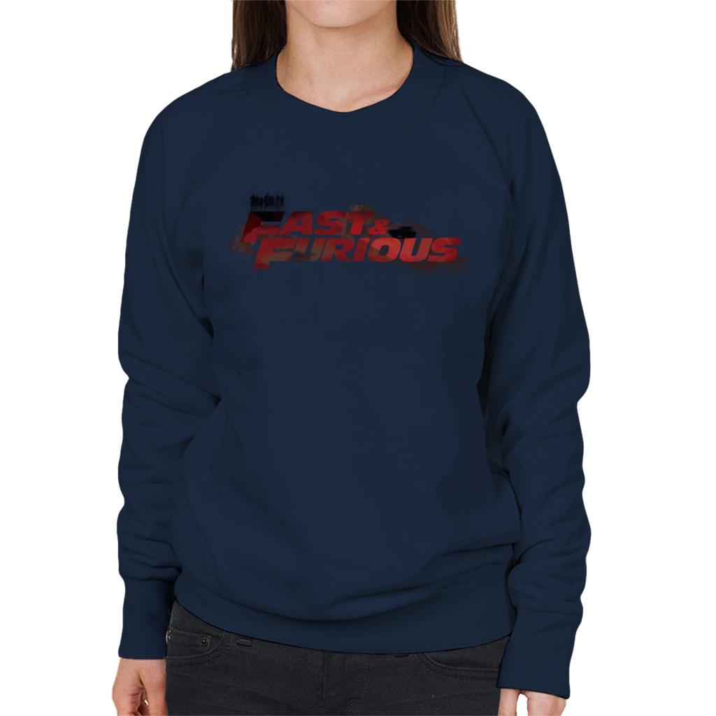 The Fast and The Furious Smoky Red Logo Women's Sweatshirt-ALL + EVERY