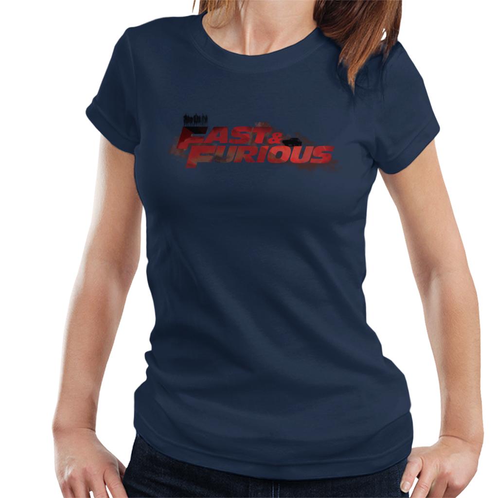 The Fast and The Furious Smoky Red Logo Women's T-Shirt-ALL + EVERY