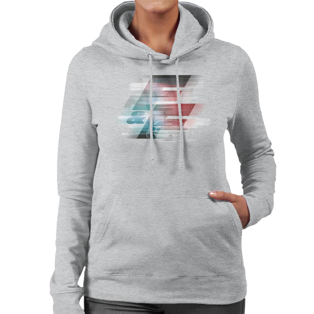 The Fast and The Furious Blurred Logo Women's Hooded Sweatshirt-ALL + EVERY