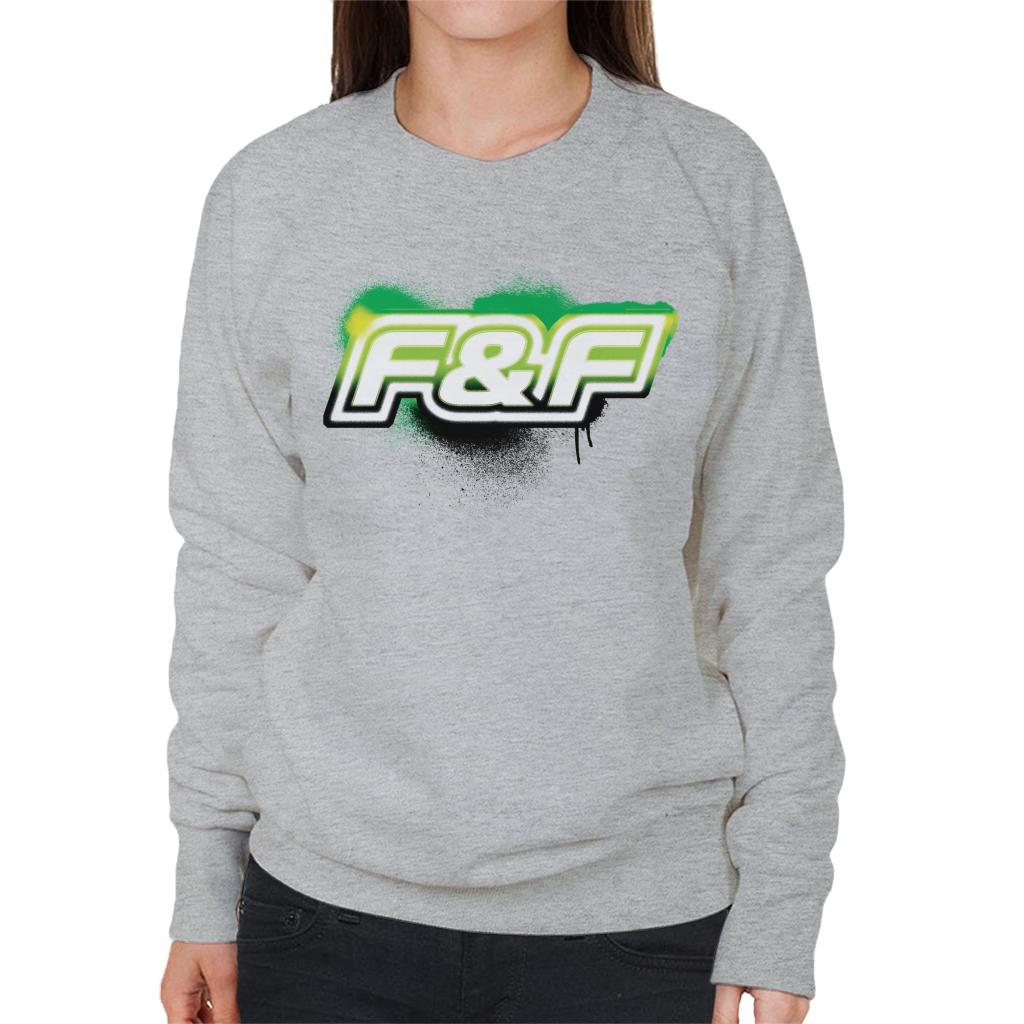 The Fast and The Furious Green Spray Logo Women's Sweatshirt-ALL + EVERY