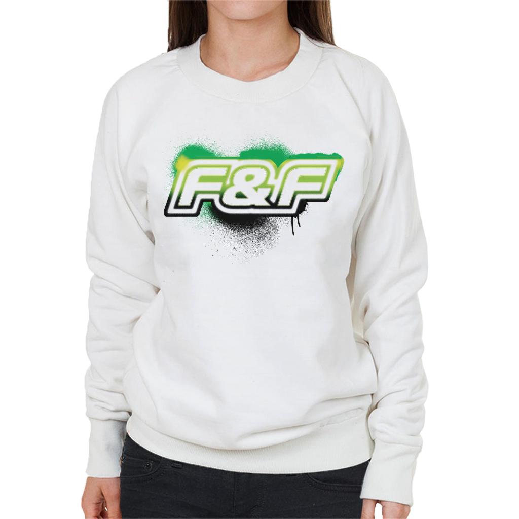 The Fast and The Furious Green Spray Logo Women's Sweatshirt-ALL + EVERY