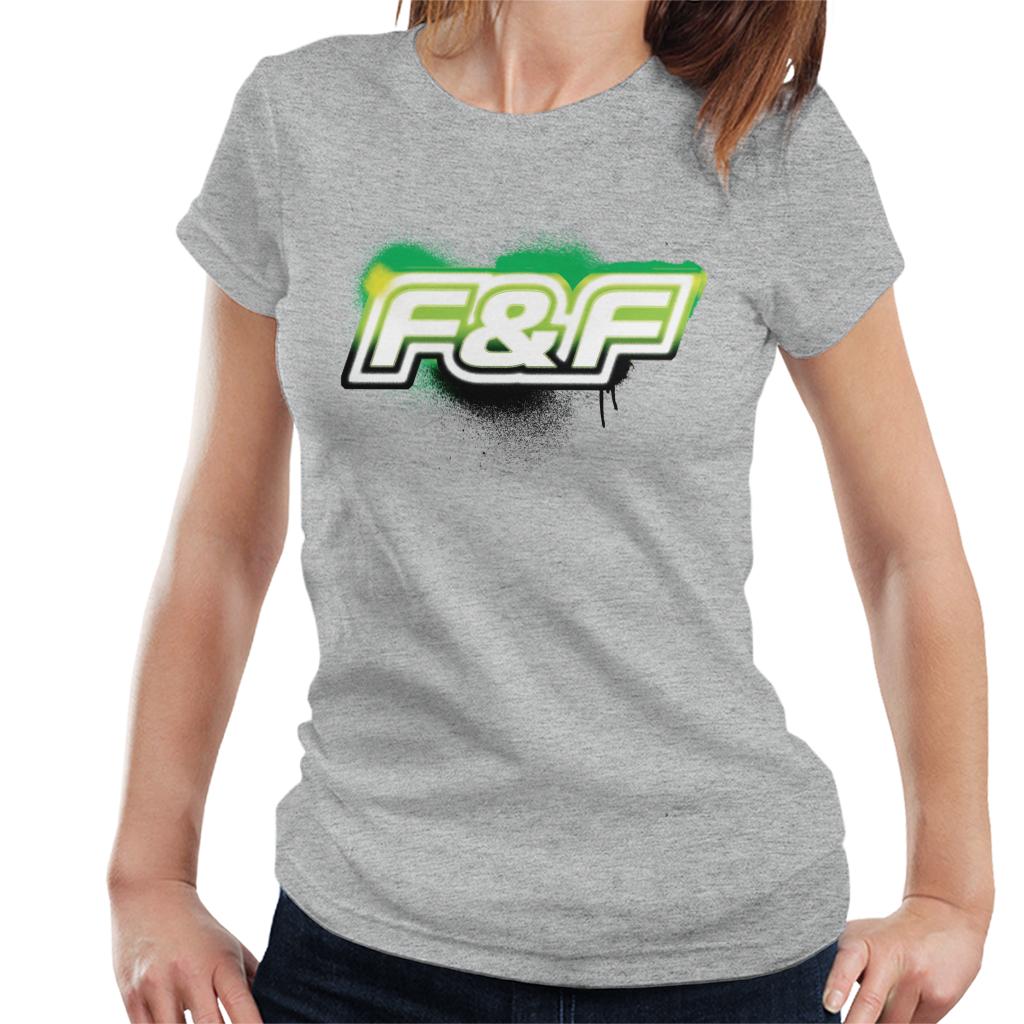 The Fast and The Furious Green Spray Logo Women's T-Shirt-ALL + EVERY