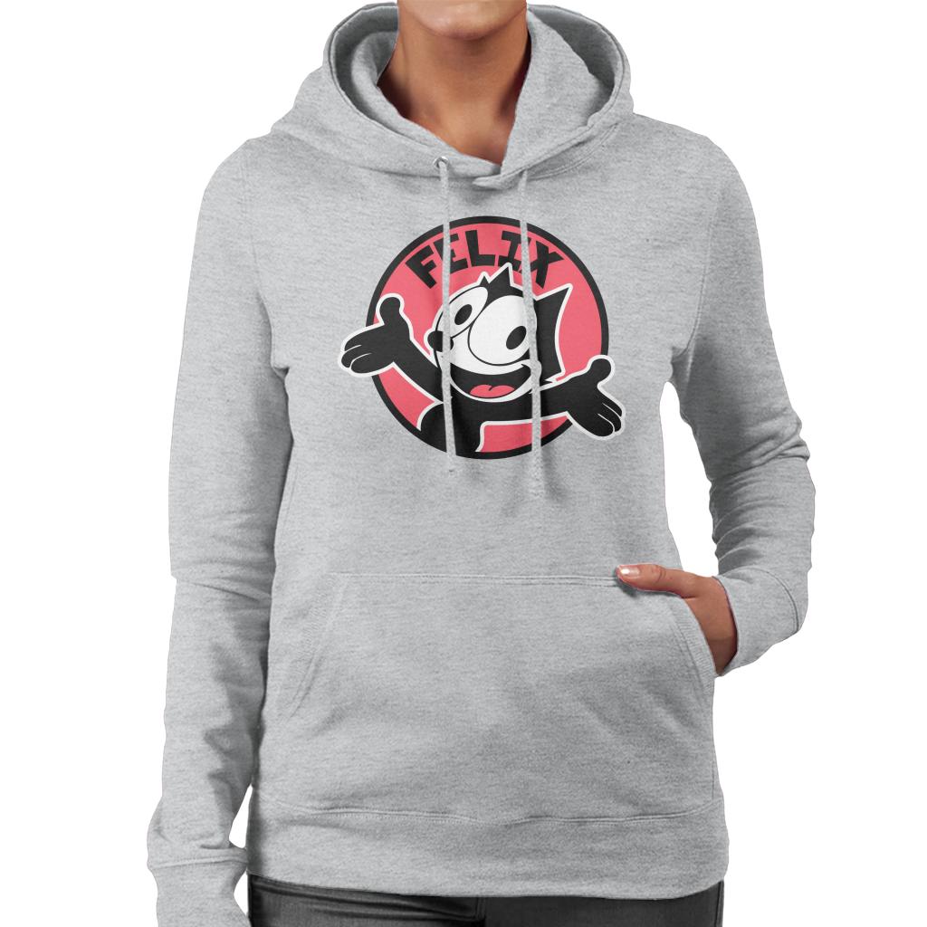 Felix The Cat Excited Face Women's Hooded Sweatshirt-ALL + EVERY