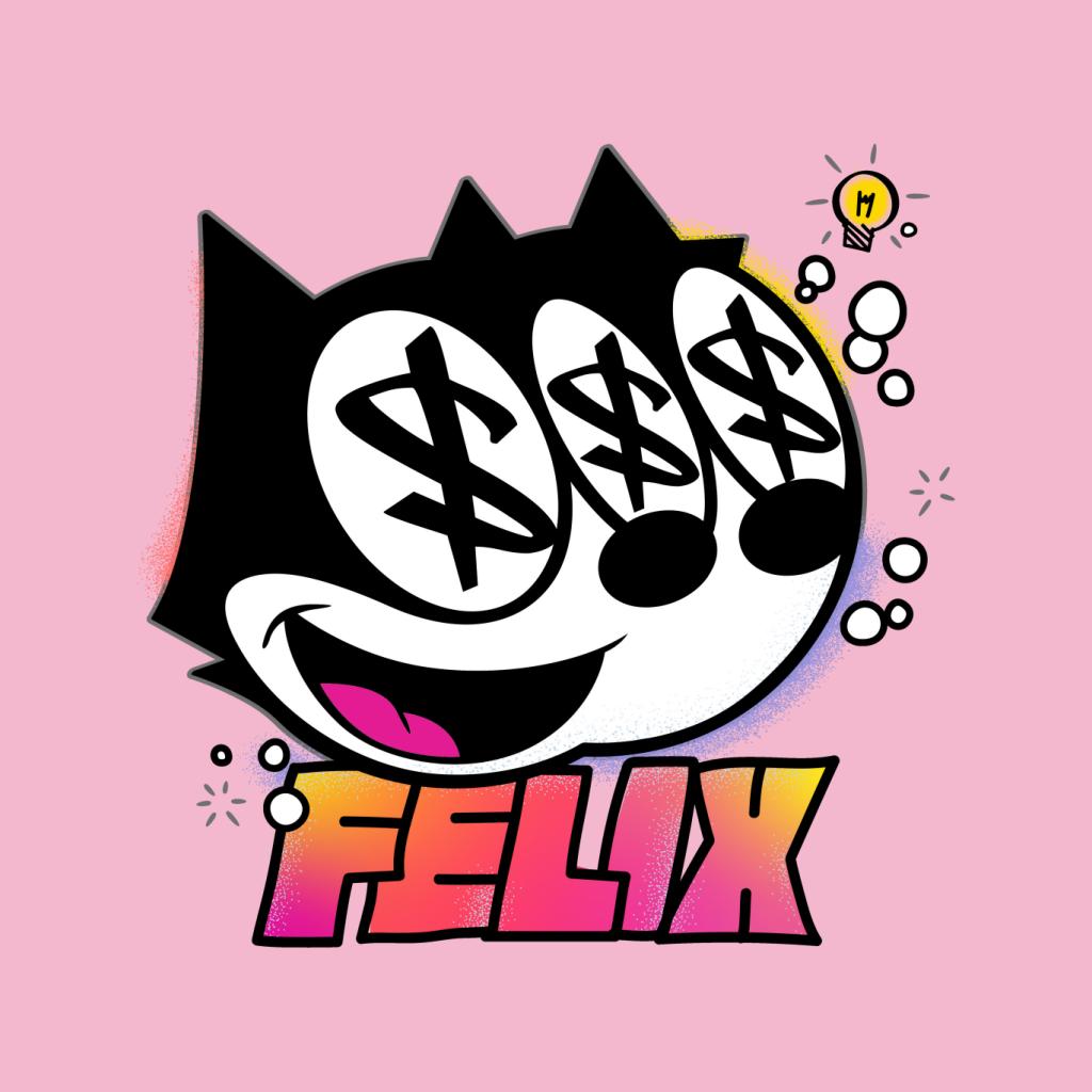 Felix The Cat Dollar Sign Women's Hooded Sweatshirt-ALL + EVERY