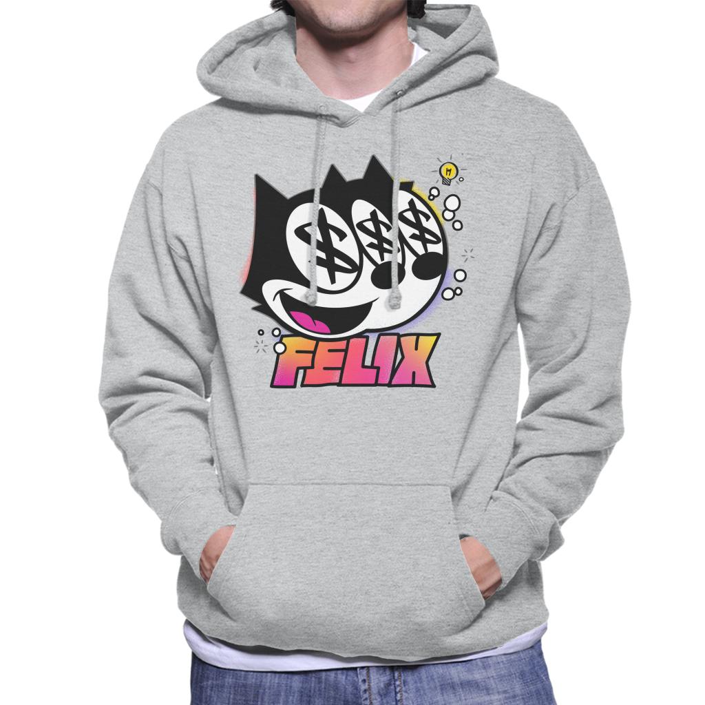 Felix The Cat Dollar Sign Men's Hooded Sweatshirt-ALL + EVERY