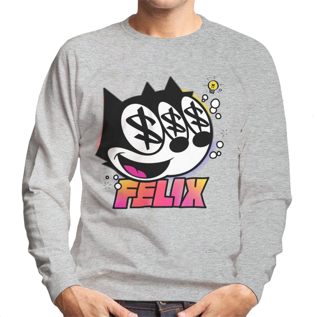 Felix The Cat Dollar Sign Men's Sweatshirt-ALL + EVERY