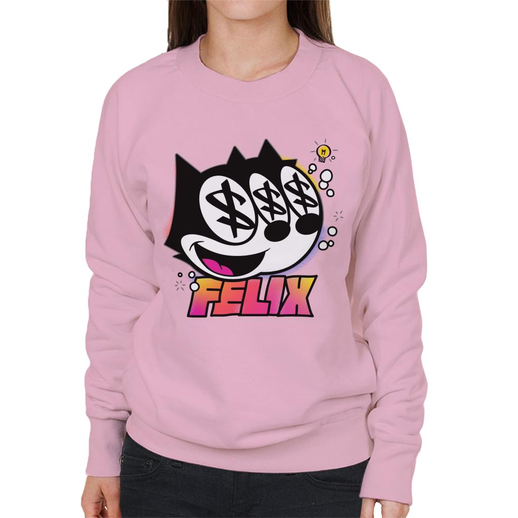 Felix The Cat Dollar Sign Women's Sweatshirt-ALL + EVERY