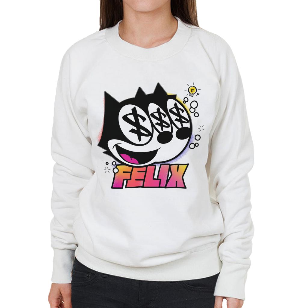 Felix The Cat Dollar Sign Women's Sweatshirt-ALL + EVERY