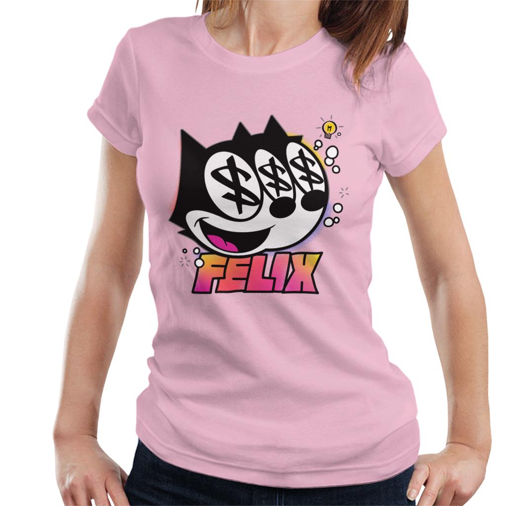 Felix The Cat Dollar Sign Women's T-Shirt-ALL + EVERY