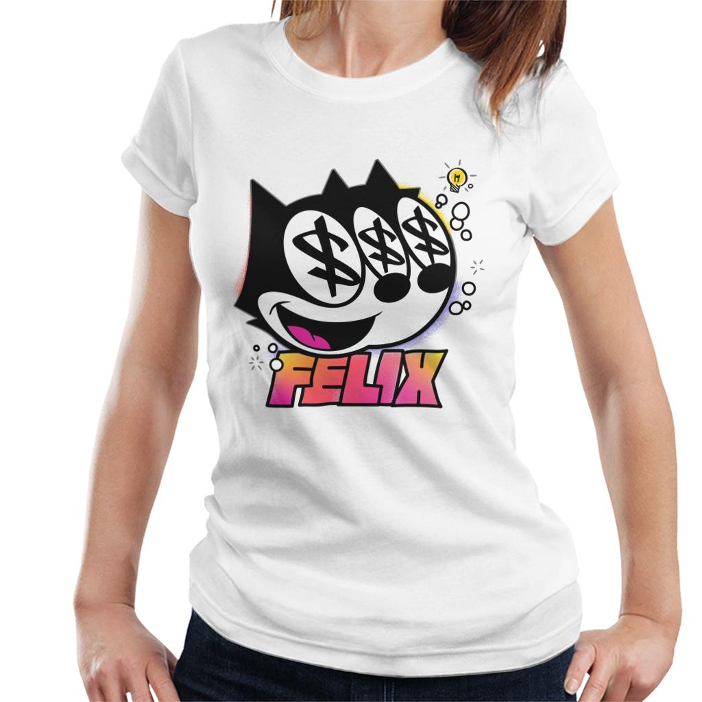 Felix The Cat Dollar Sign Women's T-Shirt-ALL + EVERY