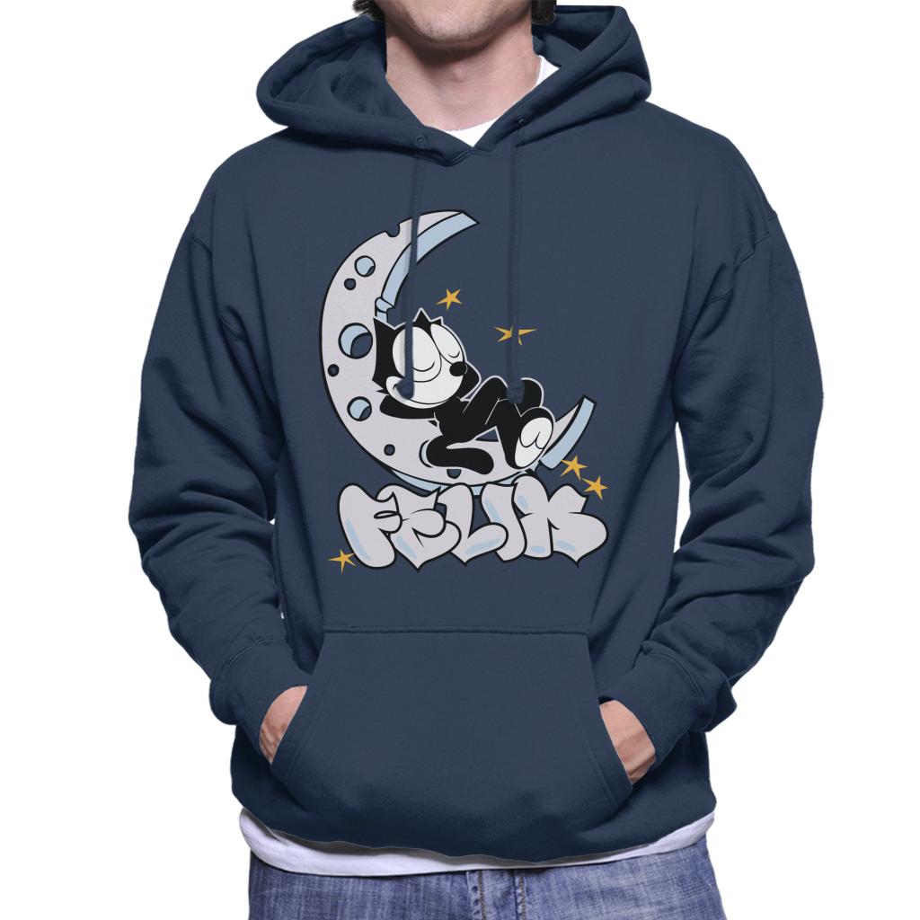 Felix The Cat Sleeping On The Moon Men's Hooded Sweatshirt-ALL + EVERY