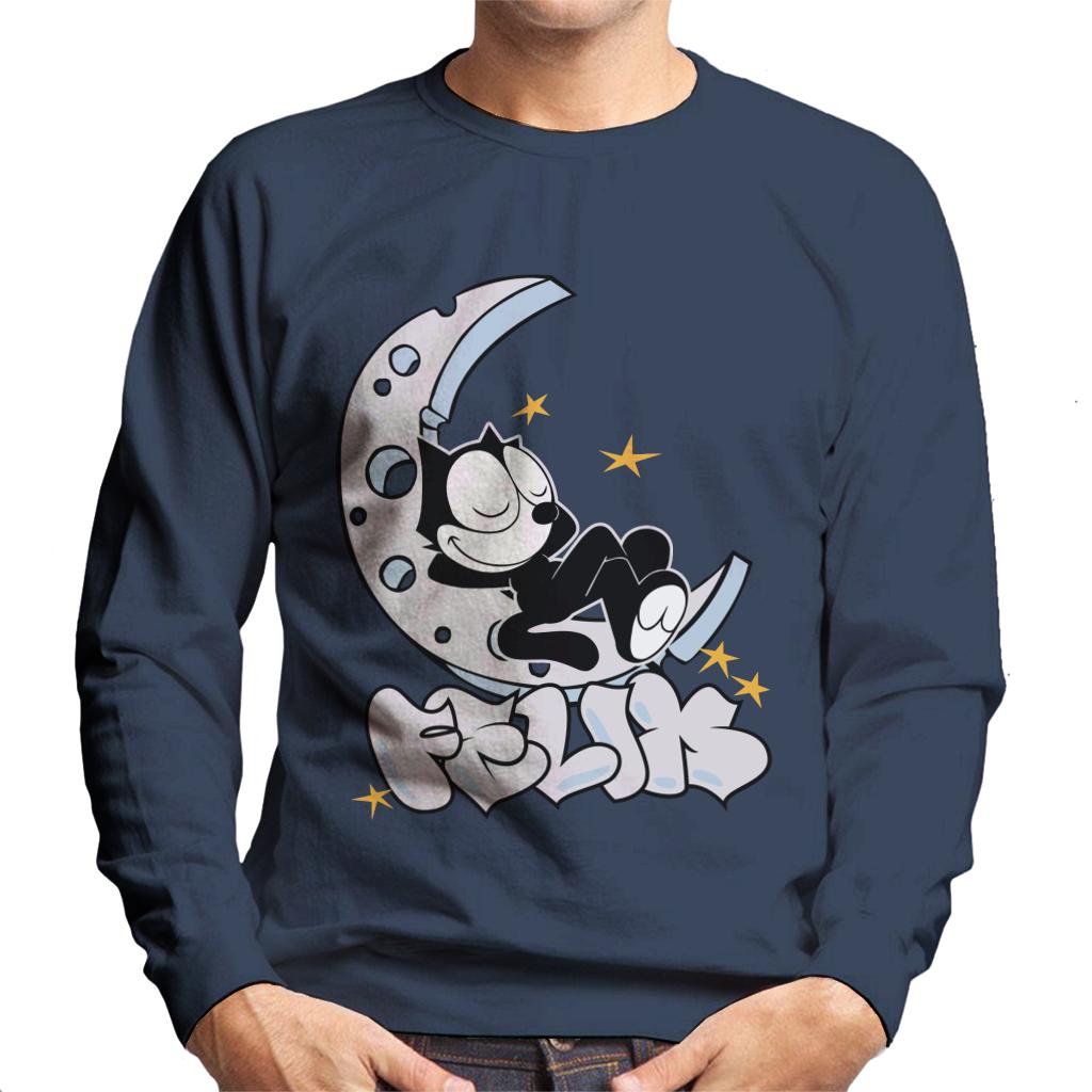 Felix The Cat Sleeping On The Moon Men's Sweatshirt-ALL + EVERY