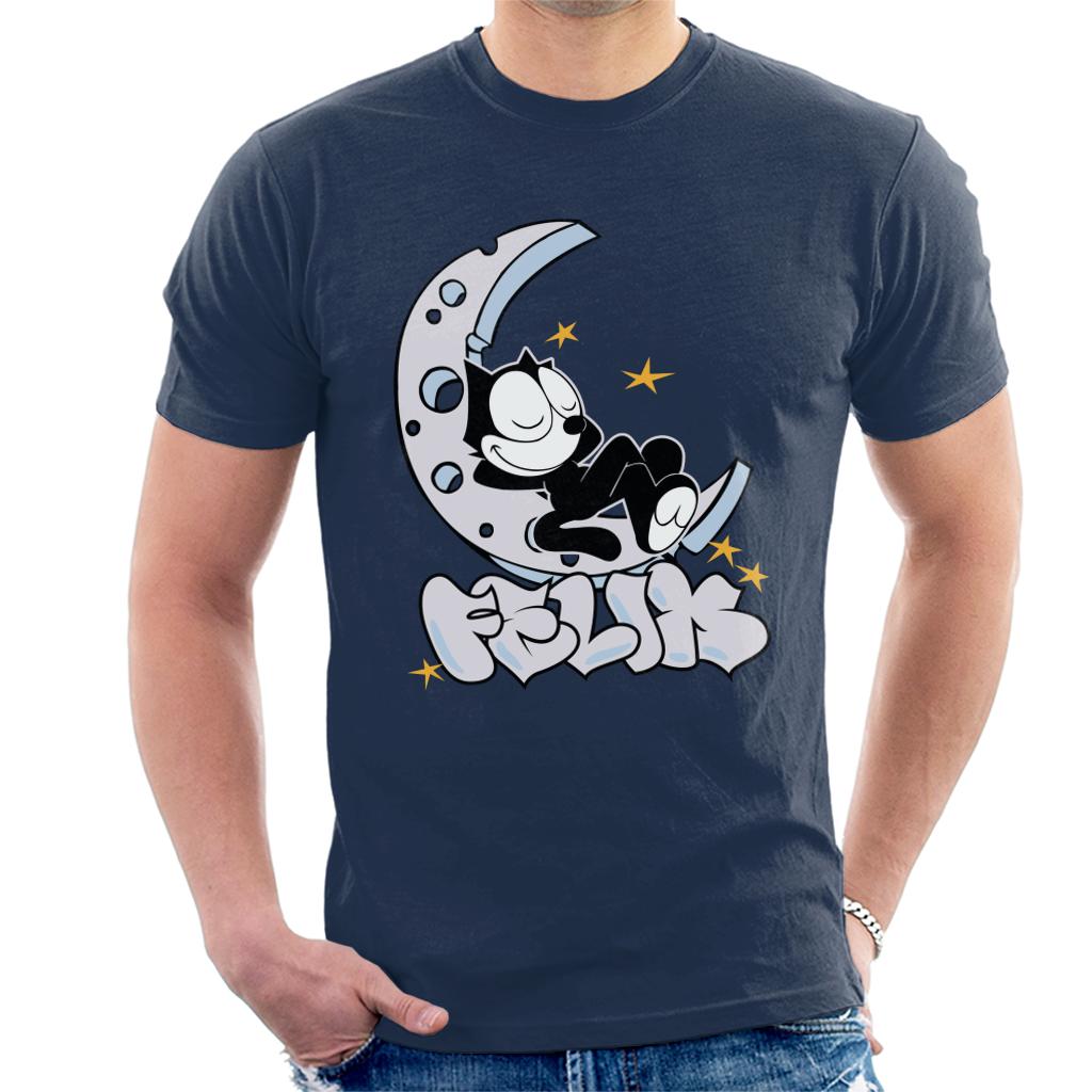 Felix The Cat Sleeping On The Moon Men's T-Shirt-ALL + EVERY