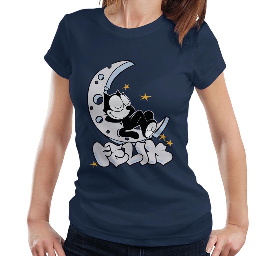 Felix The Cat Sleeping On The Moon Women's T-Shirt-ALL + EVERY