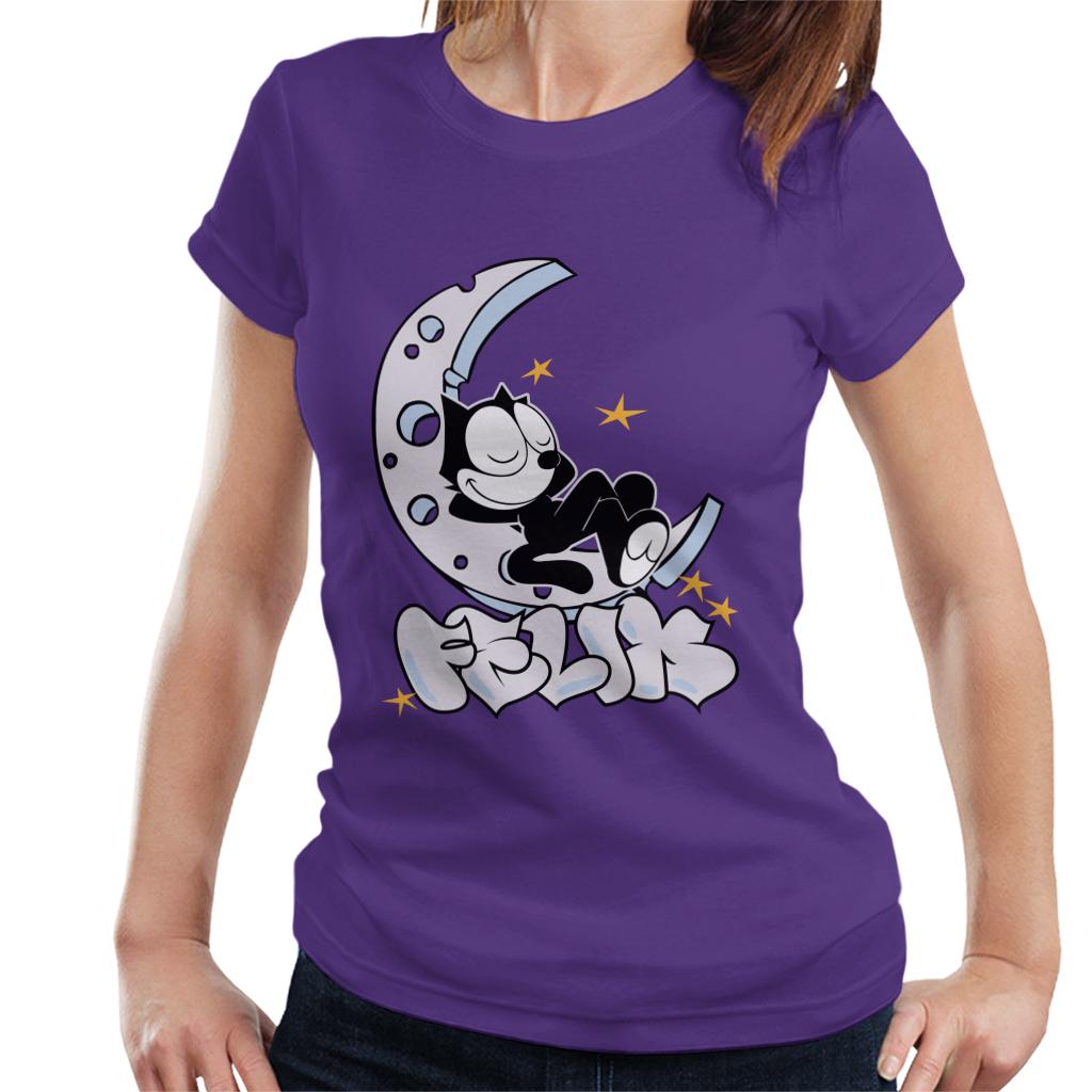 Felix The Cat Sleeping On The Moon Women's T-Shirt-ALL + EVERY