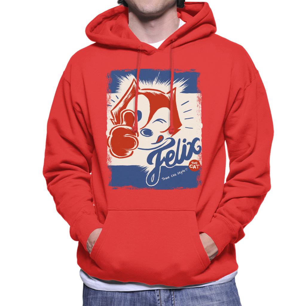 Felix The Cat True Cat Style Men's Hooded Sweatshirt-ALL + EVERY