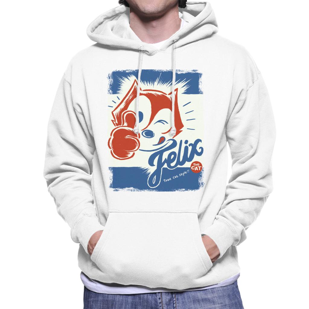 Felix The Cat True Cat Style Men's Hooded Sweatshirt-ALL + EVERY