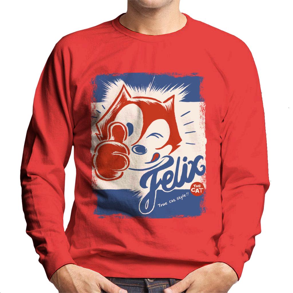 Felix The Cat True Cat Style Men's Sweatshirt-ALL + EVERY