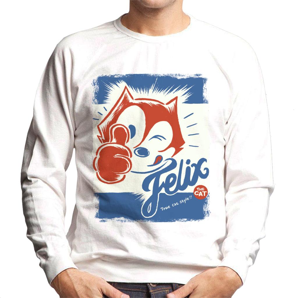 Felix The Cat True Cat Style Men's Sweatshirt-ALL + EVERY