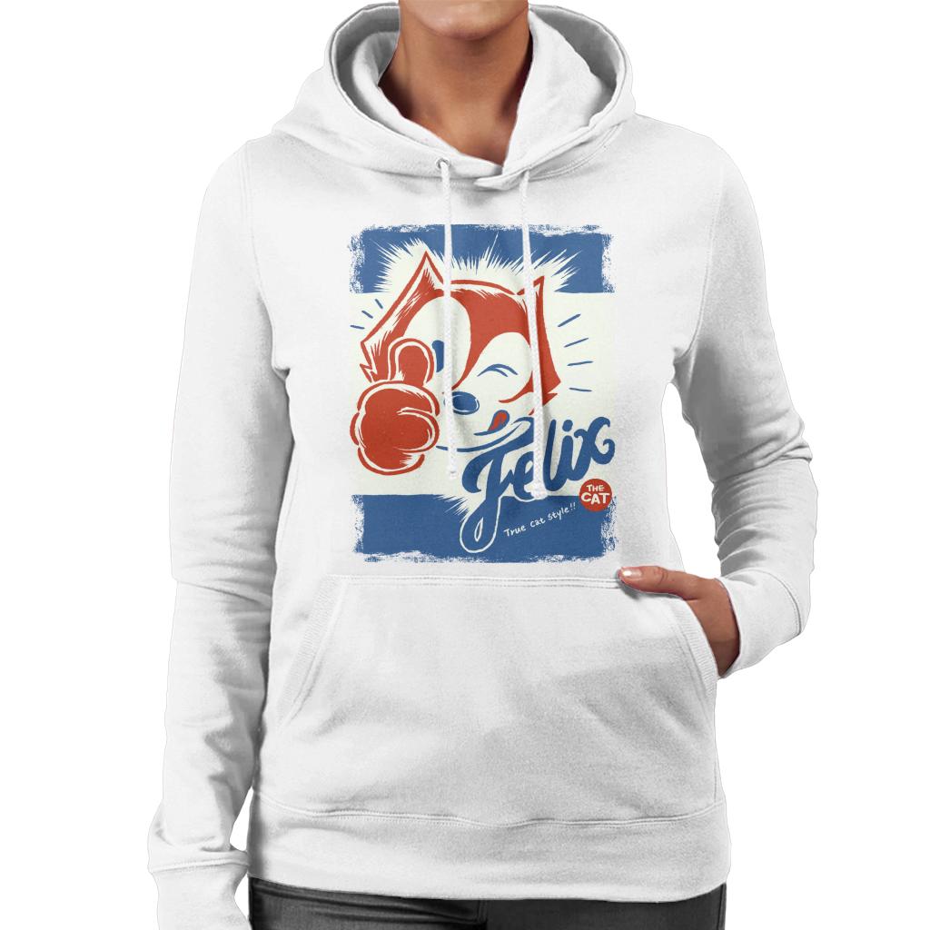 Felix The Cat True Cat Style Women's Hooded Sweatshirt-ALL + EVERY