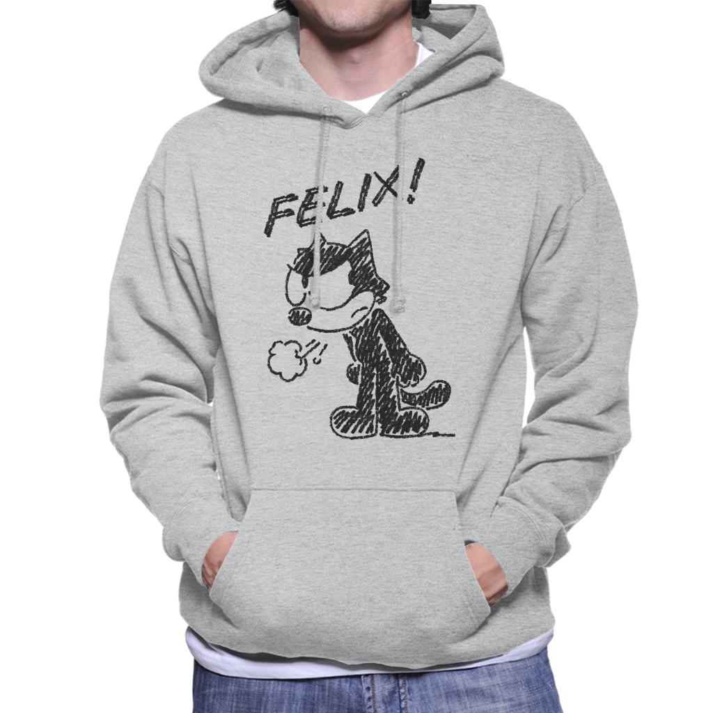 Felix The Cat Angry Men's Hooded Sweatshirt-ALL + EVERY