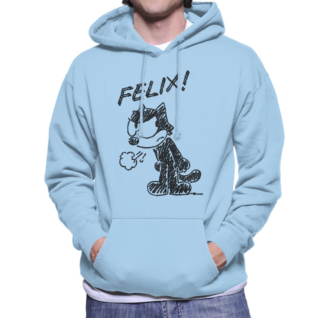 Felix The Cat Angry Men's Hooded Sweatshirt-ALL + EVERY