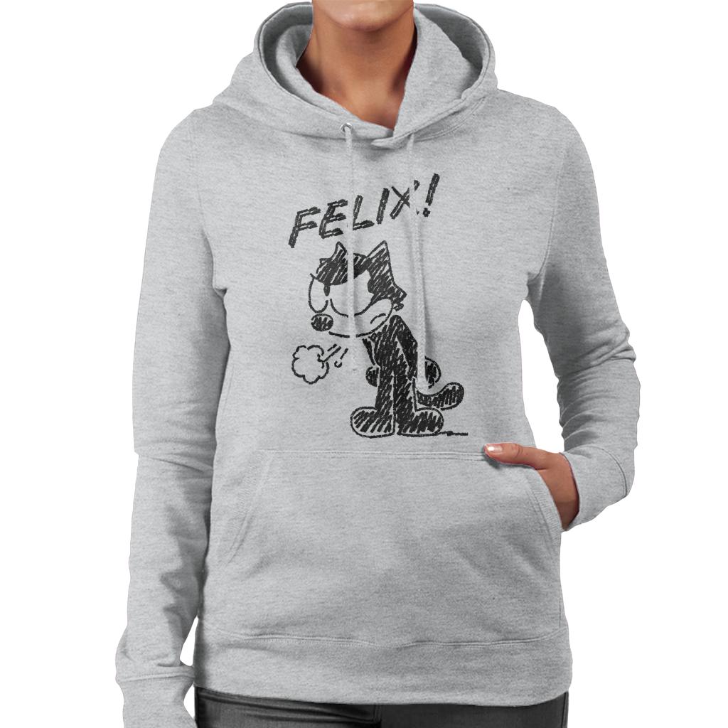 Felix The Cat Angry Women's Hooded Sweatshirt-ALL + EVERY