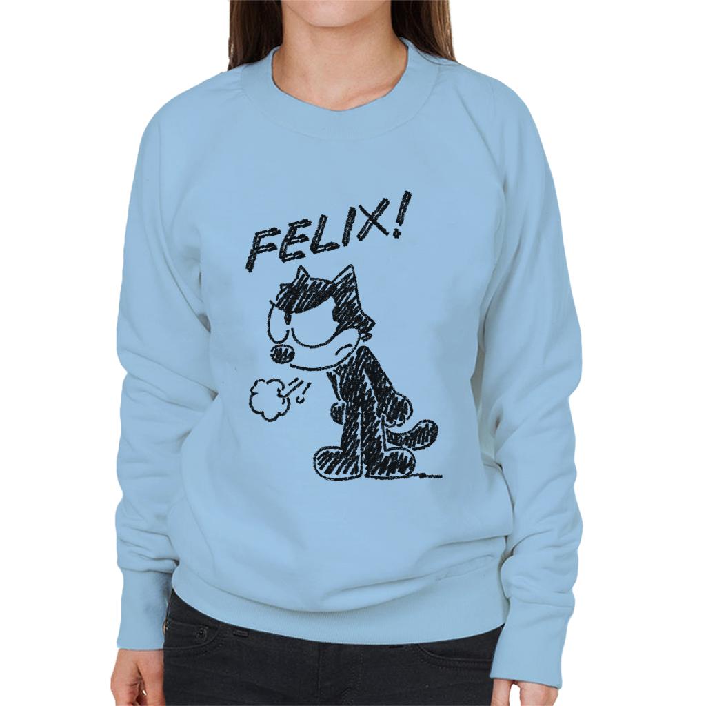 Felix The Cat Angry Women's Sweatshirt-ALL + EVERY