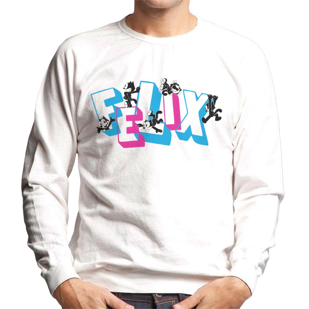 Felix The Cat Logo Montage Men's Sweatshirt-ALL + EVERY