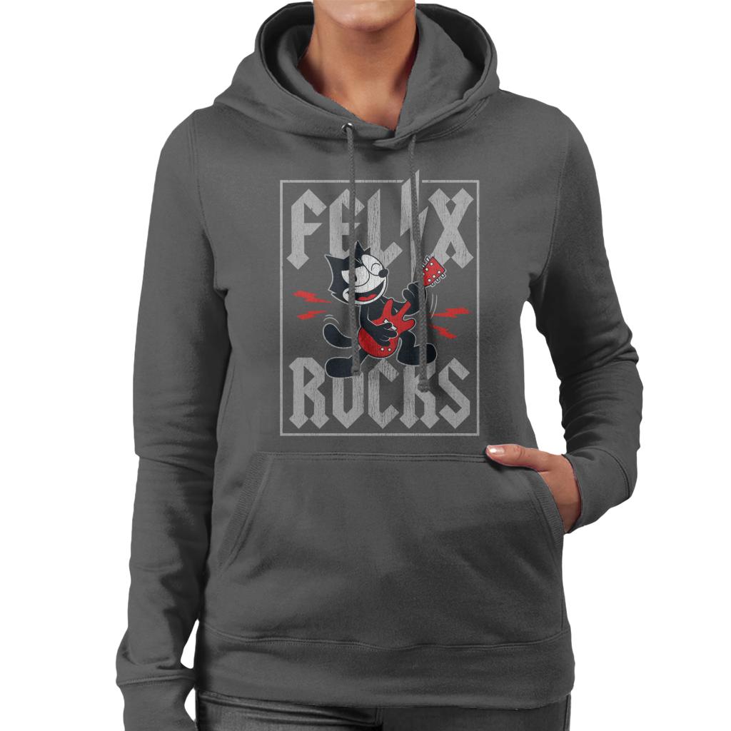 Felix The Cat The Rock Star Women's Hooded Sweatshirt-ALL + EVERY