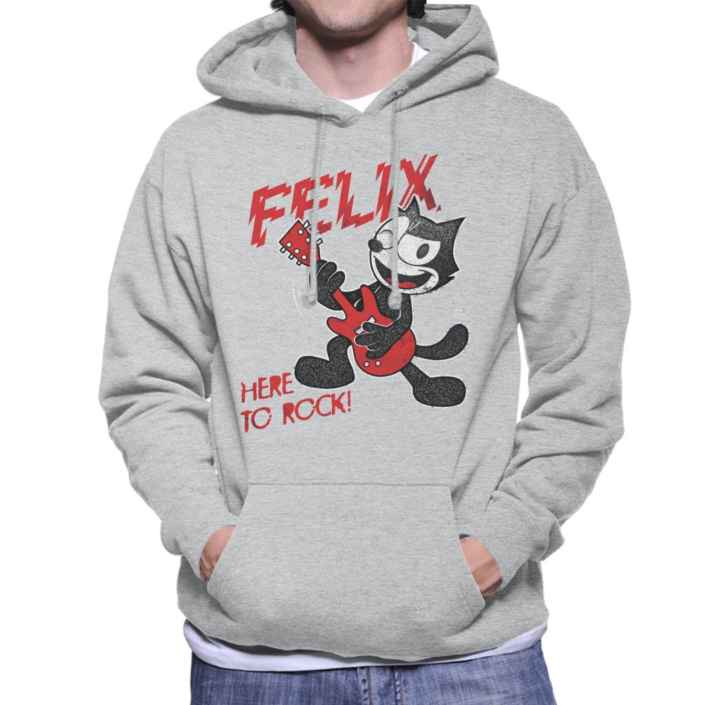 Felix The Cat Here To Rock Men's Hooded Sweatshirt-ALL + EVERY