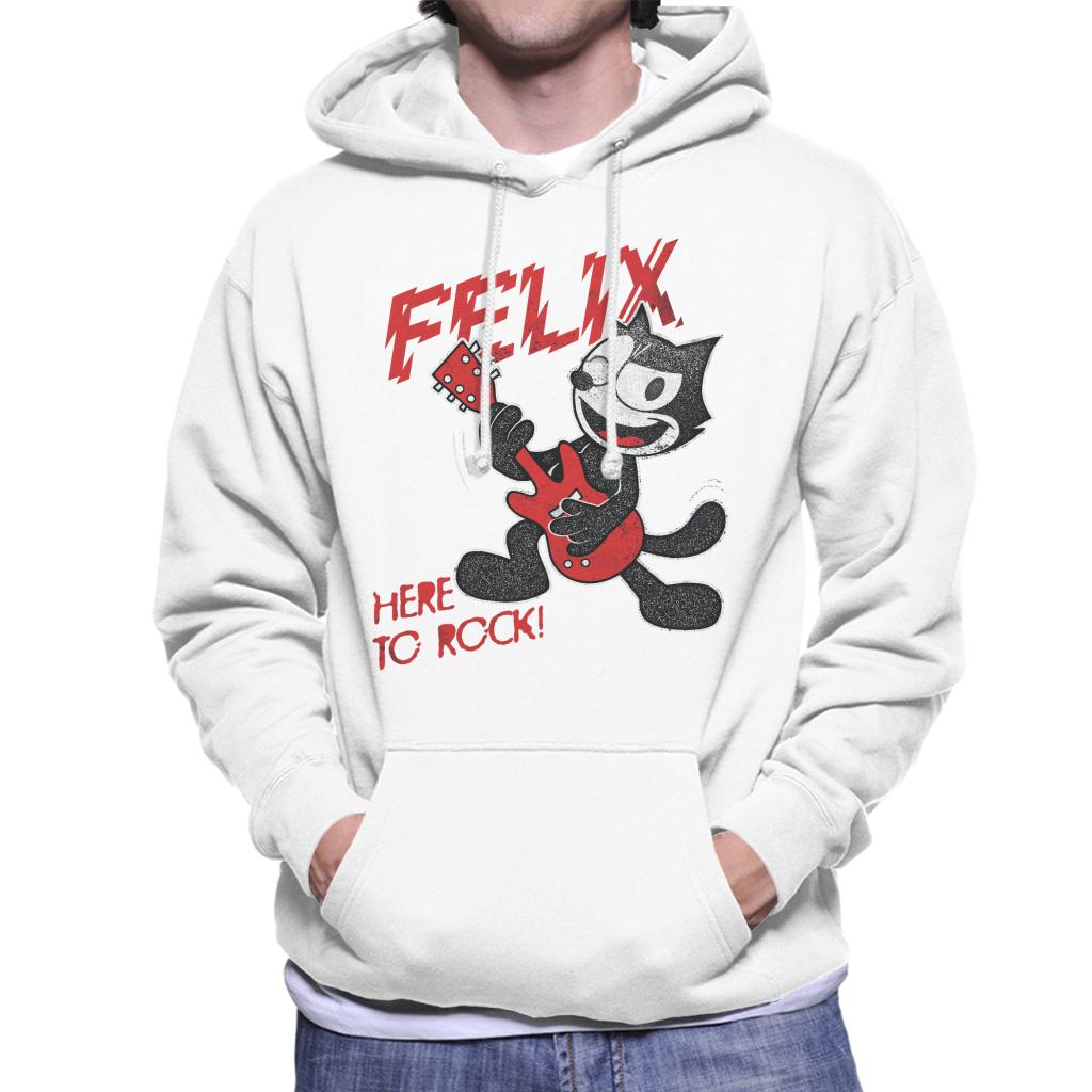 Felix The Cat Here To Rock Men's Hooded Sweatshirt-ALL + EVERY