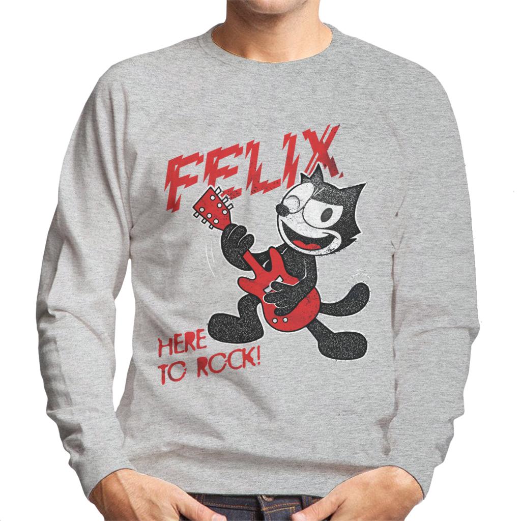 Felix The Cat Here To Rock Men's Sweatshirt-ALL + EVERY