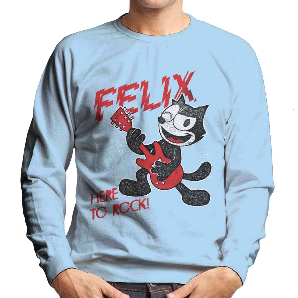 Felix The Cat Here To Rock Men's Sweatshirt-ALL + EVERY