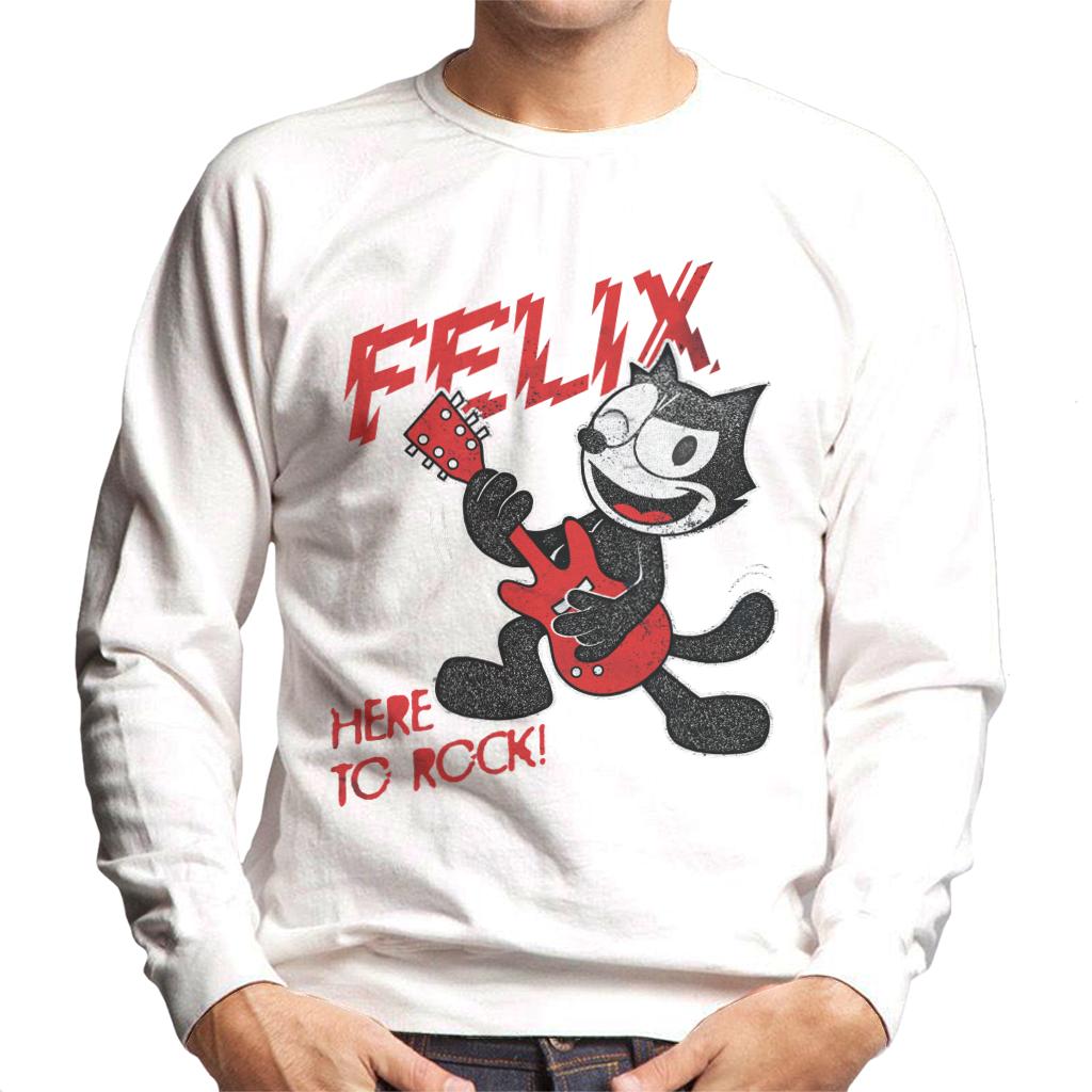 Felix The Cat Here To Rock Men's Sweatshirt-ALL + EVERY