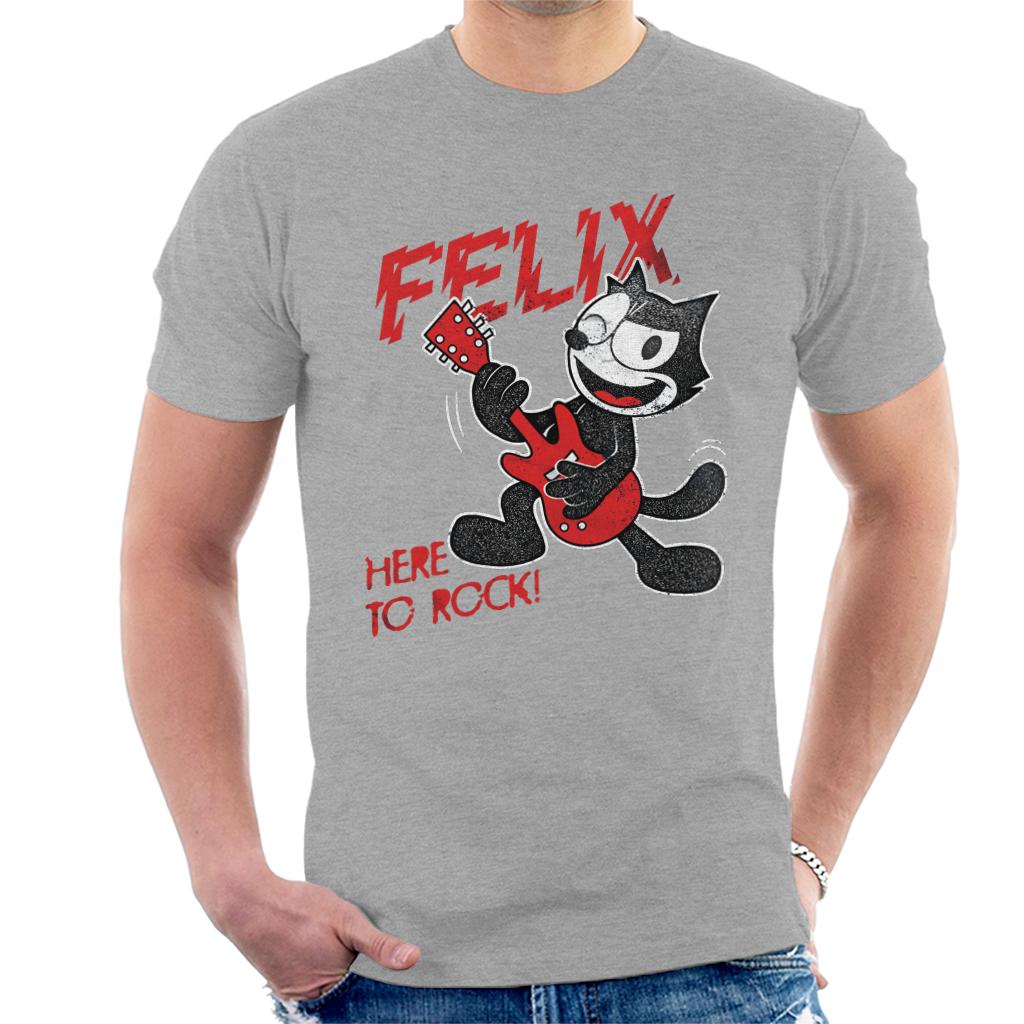 Felix The Cat Here To Rock Men's T-Shirt-ALL + EVERY