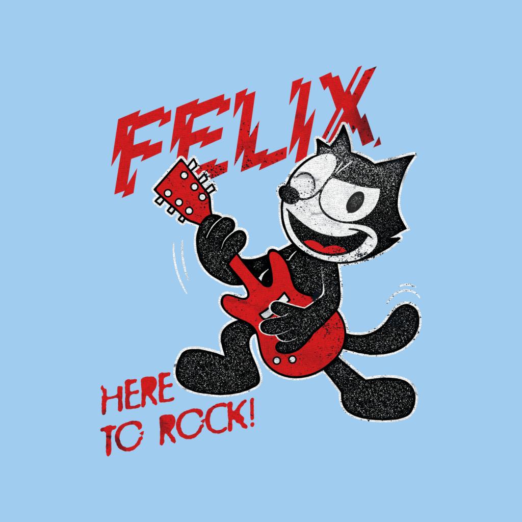 Felix The Cat Here To Rock Men's T-Shirt-ALL + EVERY