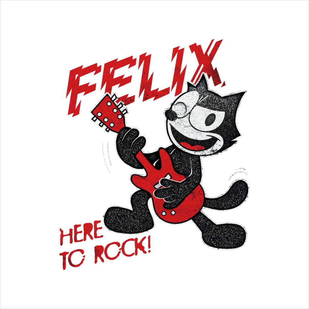 Felix The Cat Here To Rock Men's T-Shirt-ALL + EVERY