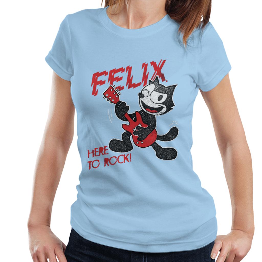 Felix The Cat Here To Rock Women's T-Shirt-ALL + EVERY