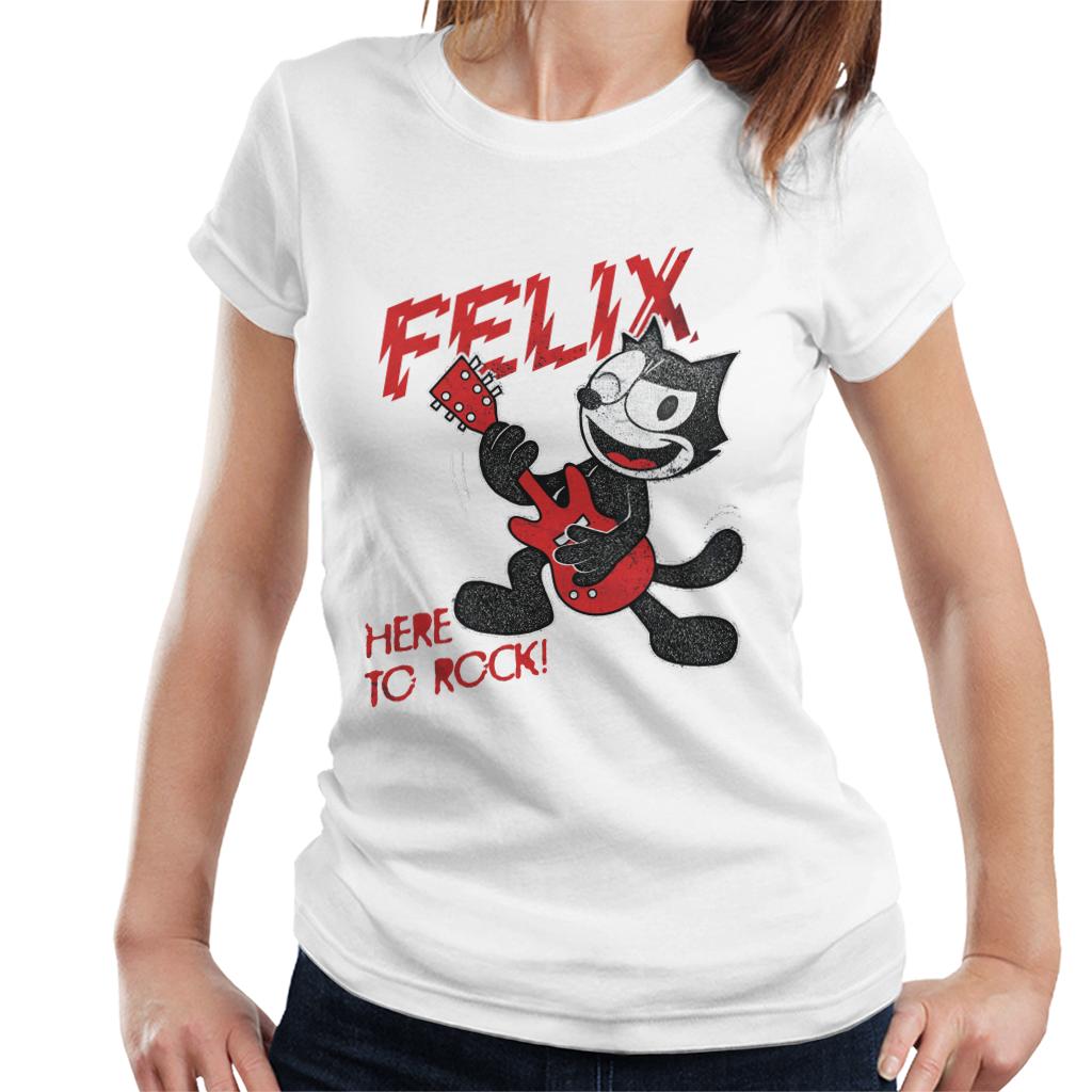 Felix The Cat Here To Rock Women's T-Shirt-ALL + EVERY