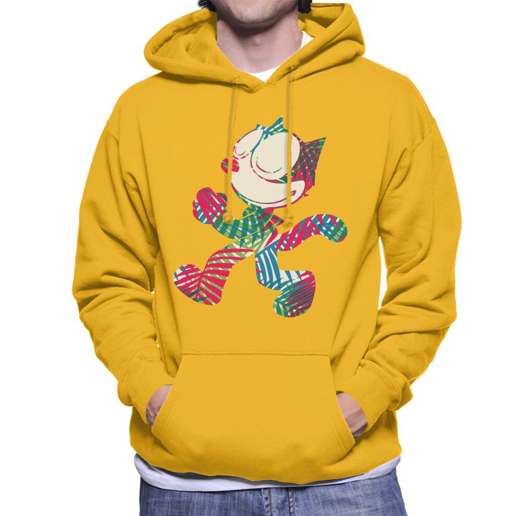 Felix The Cat Multi Coloured Leaves Men's Hooded Sweatshirt-ALL + EVERY