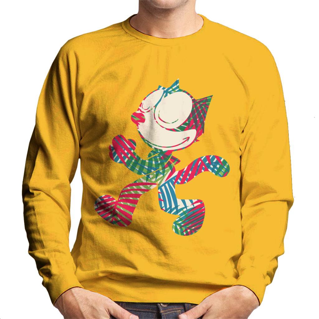 Felix The Cat Multi Coloured Leaves Men's Sweatshirt-ALL + EVERY