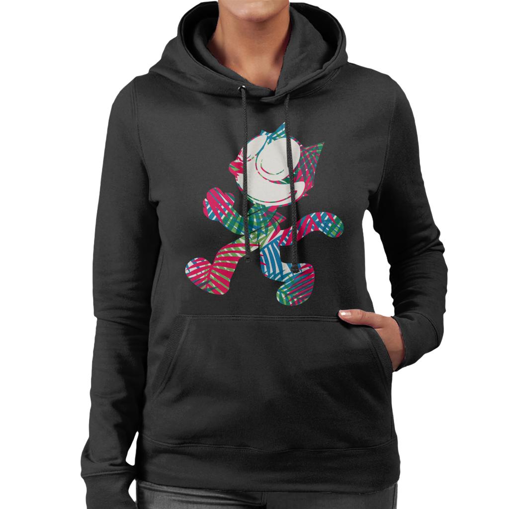 Felix The Cat Multi Coloured Leaves Women's Hooded Sweatshirt-ALL + EVERY