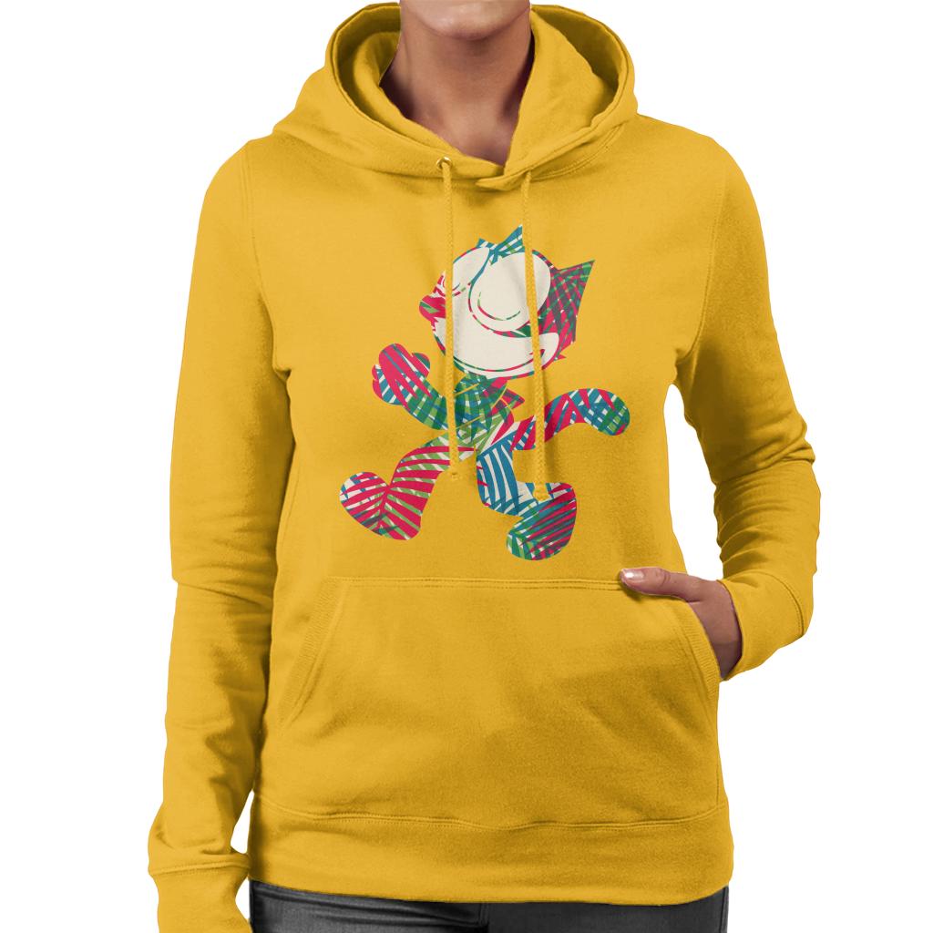 Felix The Cat Multi Coloured Leaves Women's Hooded Sweatshirt-ALL + EVERY