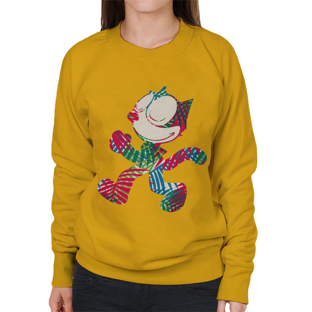 Felix The Cat Multi Coloured Leaves Women's Sweatshirt-ALL + EVERY