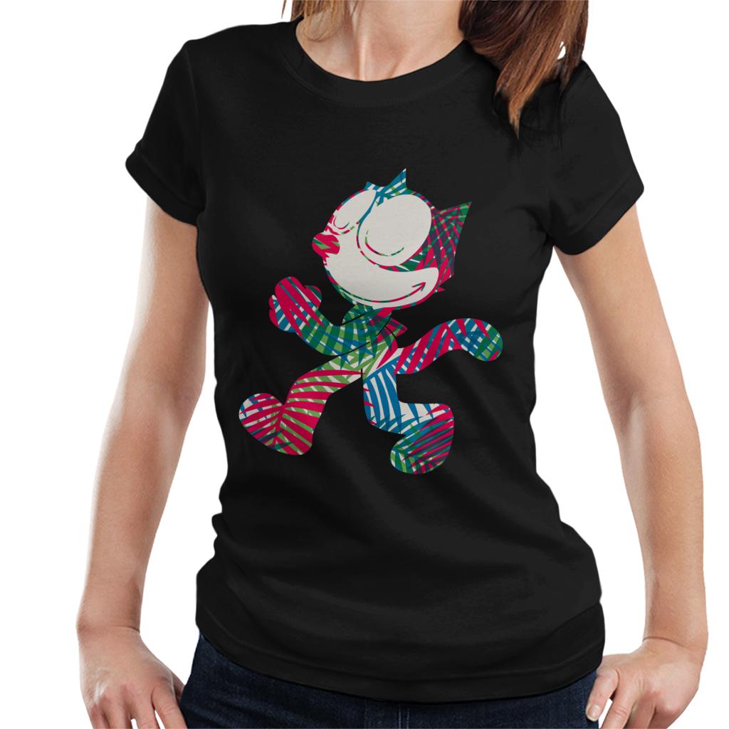 Felix The Cat Multi Coloured Leaves Women's T-Shirt-ALL + EVERY