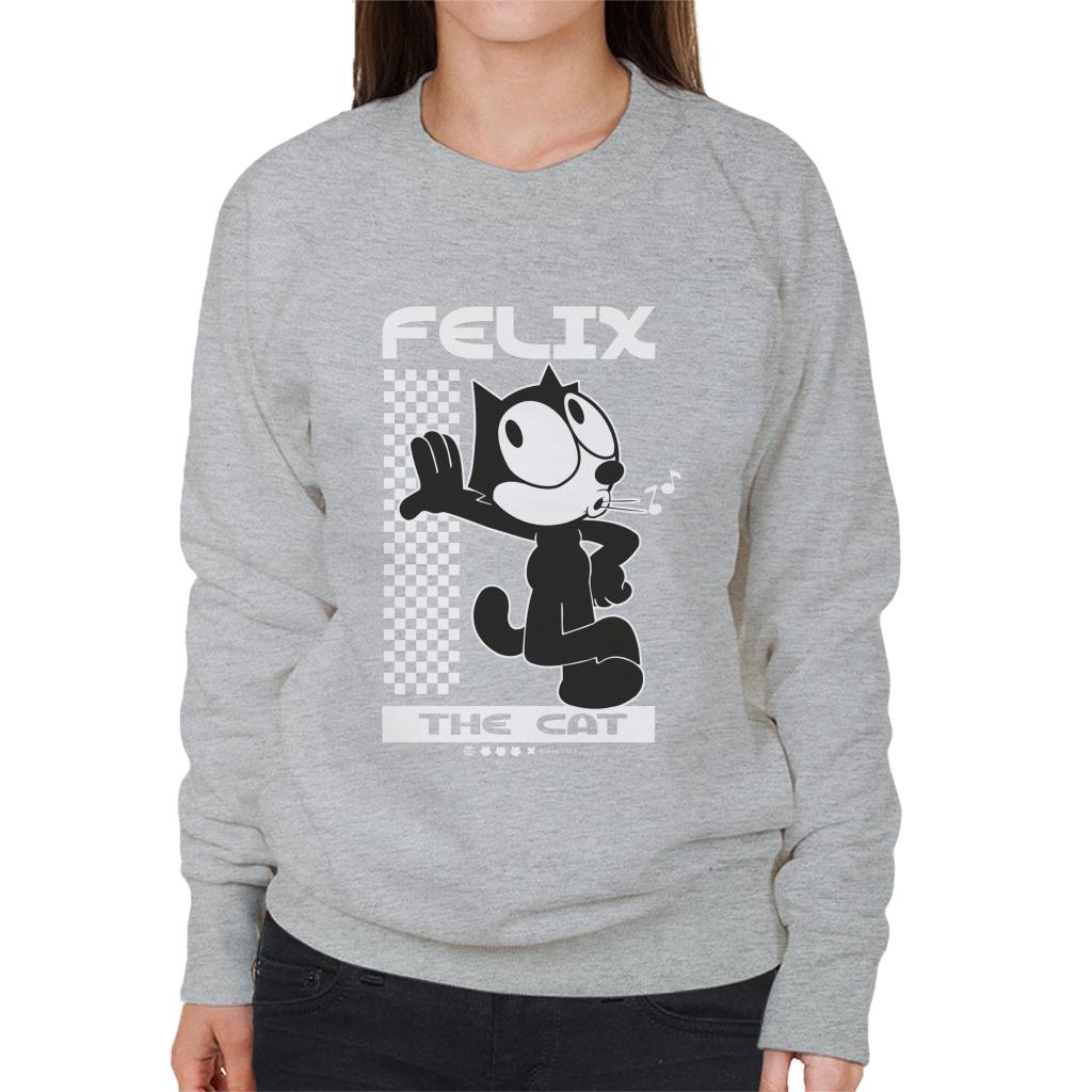 Felix The Cat Leaning Women's Sweatshirt-ALL + EVERY