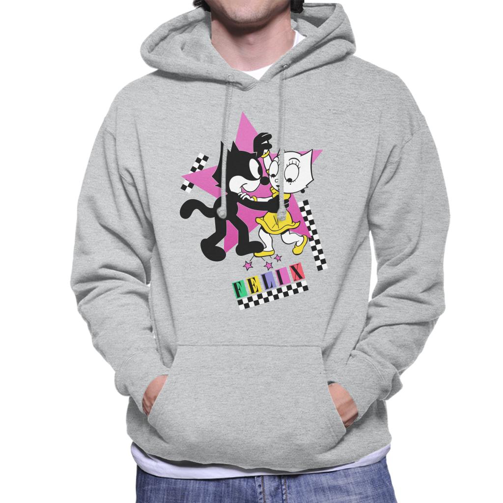 Felix The Cat And Kitty Kat Dancing Men's Hooded Sweatshirt-ALL + EVERY