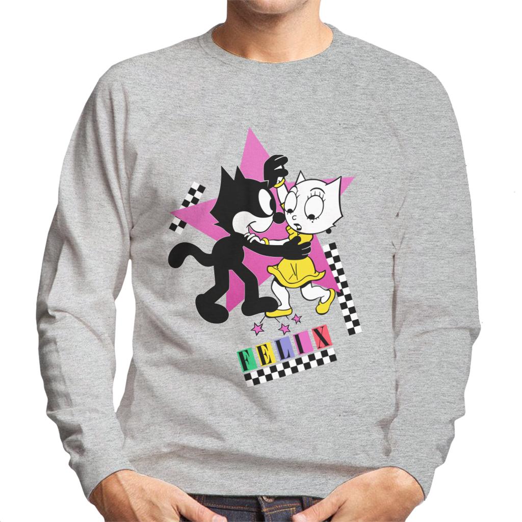 Felix The Cat And Kitty Kat Dancing Men's Sweatshirt-ALL + EVERY